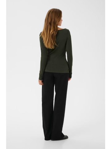 Kaffe T-Shirt kurzarm KAyoko Slim fit in Forest Night
