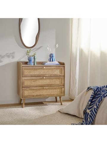 CALICOSY Kommode PALMO in Helles Holz - (W) 80 x (H) 79 x (L) 39 cm
