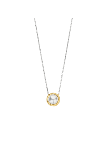 Ti Sento Milano Halskette The Outlined Pearl in silber-gold