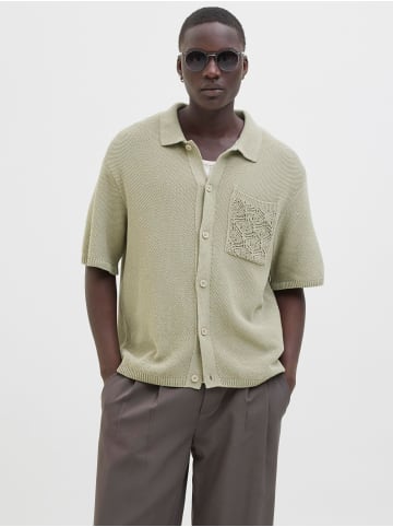 Jack & Jones Gestricktes Polo in Dried Sage