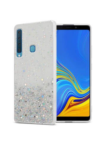 cadorabo Hülle für Samsung Galaxy A9 2018 Glitter in Transparent mit Glitter