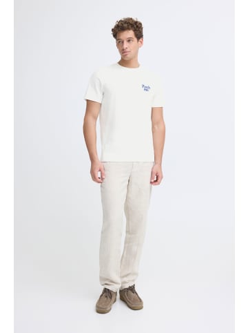 CASUAL FRIDAY Rundhals T-Shirt Spruchmuster Kurzarm Normallänge in Blau