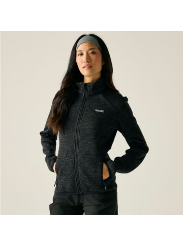 Regatta Newhill Midlayer Strickfleecejacke in schwarz