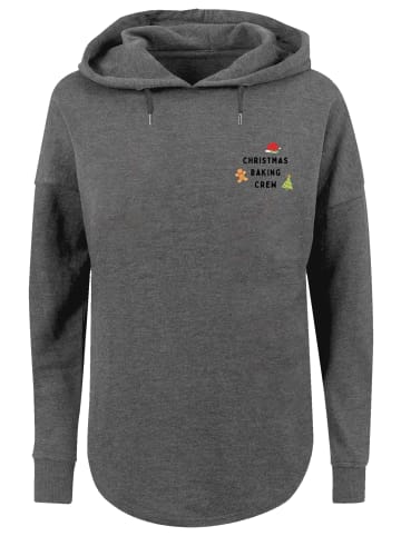 F4NT4STIC Oversized Hoodie Christmas Baking Crew in charcoal