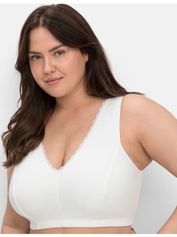 sheego Bügelloser BH in schwarz + weiß