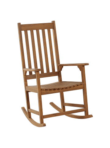 Beliani Schaukelstuhl BOJANO in Braun - (W) 66 x (H) 110 x (L) 77 cm