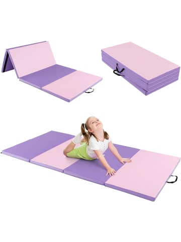 COSTWAY Gymnastikmatte 240x117x5cm in Lila