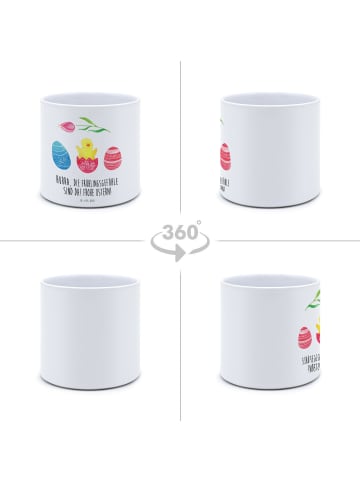 Mr. & Mrs. Panda Blumenkübel Küken Schlüpfen mit Spruch in Weiß