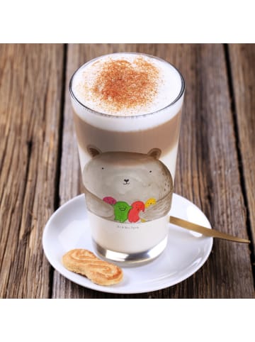 Mr. & Mrs. Panda Blümchentailglas Bär Gefühl ohne Spruch in Transparent