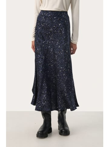 PART TWO Rock LaurinaPW Slim fit in Dark Navy Leopard Print