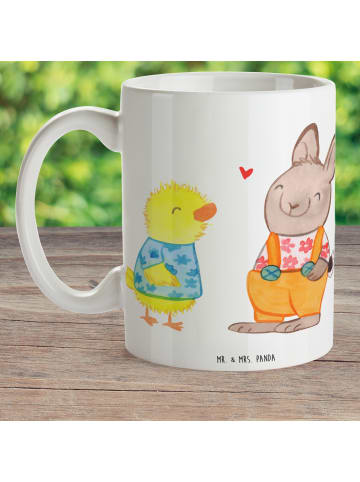 Mr. & Mrs. Panda Kindertasse Ostern Freundschaft ohne Spruch in Weiß