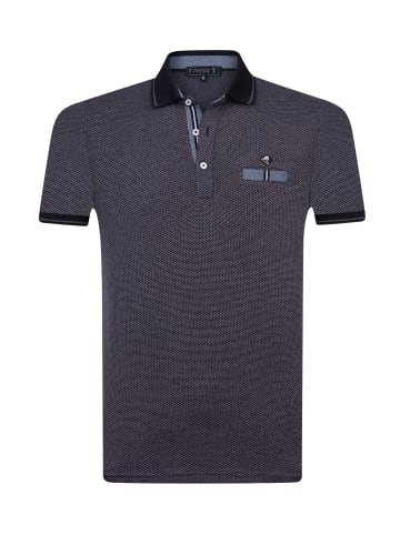 SIR RAYMOND TAILOR Poloshirt Iso in blau-schwarz