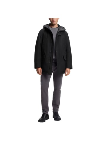 Hugo Boss Schwarz Polyester Lange Jacke