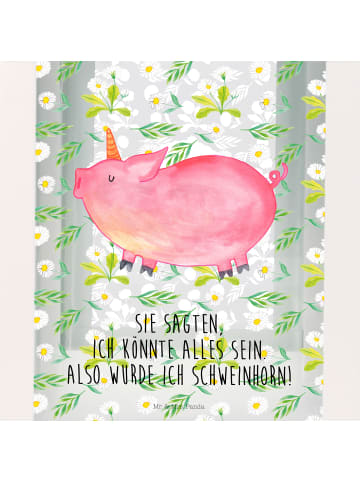 Mr. & Mrs. Panda Laterne Einhorn Schwein mit Spruch in Transparent