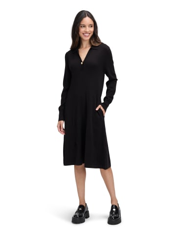 CARTOON Strickkleid mit Kragen in Schwarz