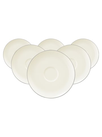 Seltmann Weiden 6er Set Kombi-Untertassen Savona Fine Diamond ø 16 cm creme in creme