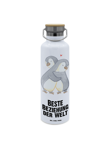 Mr. & Mrs. Panda Trinkflasche Pinguin Beste Beziehung der Welt m... in Weiß