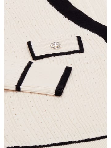 faina Women Cardigan in Wollweiss Schwarz