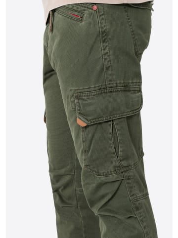 Timezone Cargohose Regular Fit Taschen Baumwolle Reißverschluss in Grün