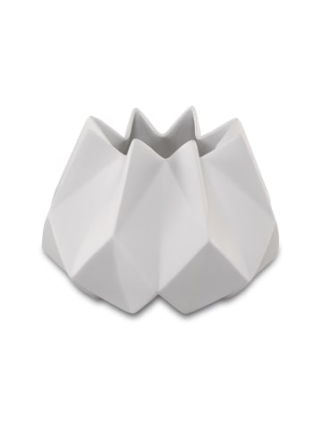 Goebel Vase Polygono Star 14 cm weiß in weiß