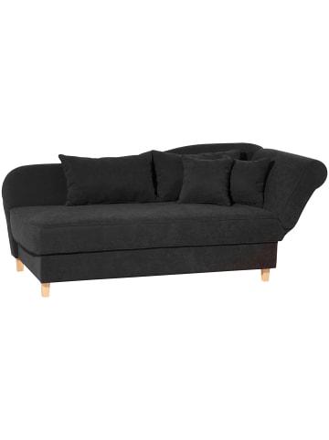 others RECAMIERE mit Armteil rechts klappbar Katia Veloursstoff Buche/schwarz