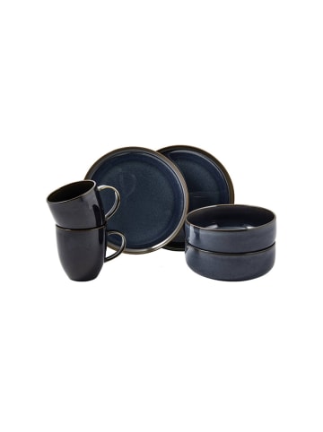 like. by Villeroy & Boch 6-tlg. Frühstücks-Set Crafted Denim in Braun-Blau – in braun-blau