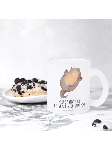Mr. & Mrs. Panda Teetasse Otter Umarmen mit Spruch in Transparent