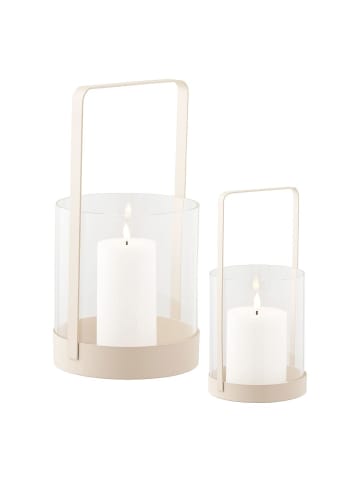 ebuy24 Kerzenhalter Storma (2-teilig) Beige 18 x 18 cm