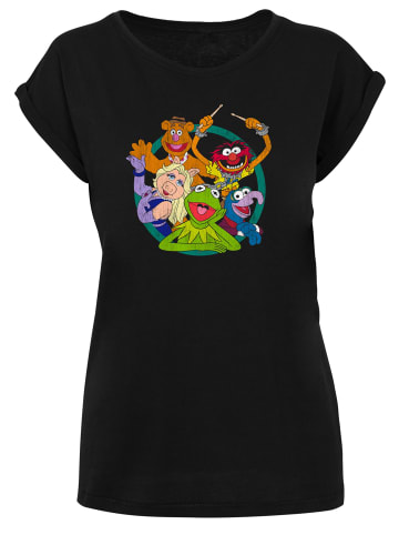 F4NT4STIC T-Shirt Disney Die Muppets Kermit der Frosch Fozzie in schwarz