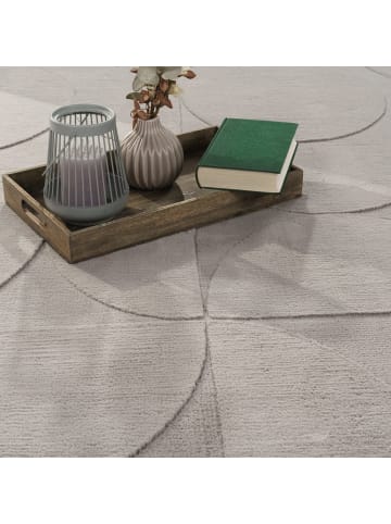 KADIMA DESIGN Teppich Kurzflor waschbar Unifarben Struktur Wohnzimmer in Grau