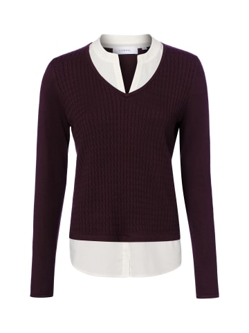 comma Strick-Blusenshirt in aubergine - 0004