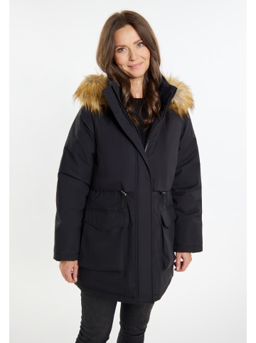 Usha Damen Wattierter Parka in Schwarz