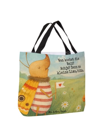 Mr. & Mrs. Panda Tote Bag Nachtfalter Fähnchen Design mit Spruch in Weiß