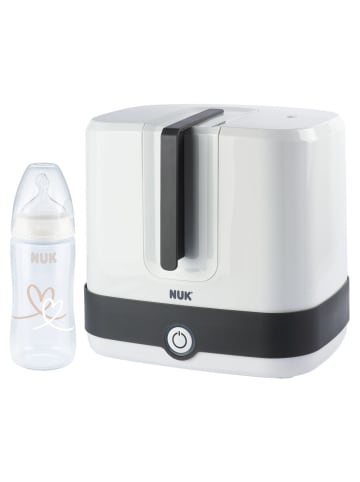 NUK Dampf-Sterilisator Vario Express + Gratis PP-Flasche in weiss