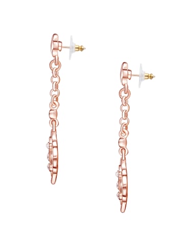 Lulu & Jane Ohrhänger aus Metall-Legierung verziert mit Kristallen von Swarovski® in roségold