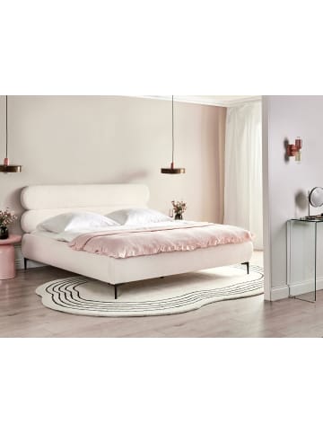 Beliani Doppelbett LESSAY in Weiß/Schwarz - (W) 195 x (H) 103 x (L) 213 cm