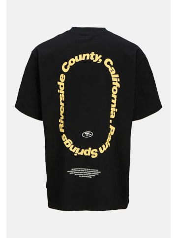 JACK & JONES Junior T-Shirt 'Retreat Typographic' in schwarz