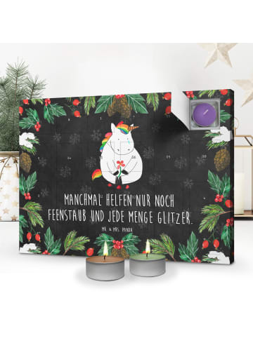 Mr. & Mrs. Panda Adventskalender Einhorn Traurig mit Spruch in Kreidetafel