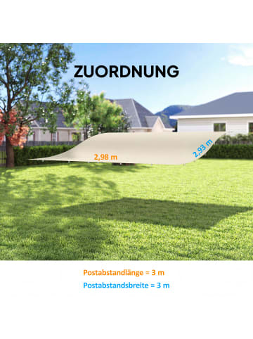 Outsunny Ersatzdach in Cremeweiß 298L x 293B x 1H cm