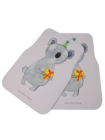 Mr. & Mrs. Panda Fahrer Autofußmatte Koala Geschenk ohne Spruch in Grau Pastell