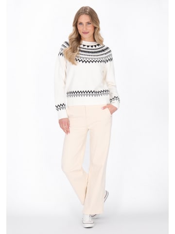 DreiMaster Women Sweater in offwhite navy