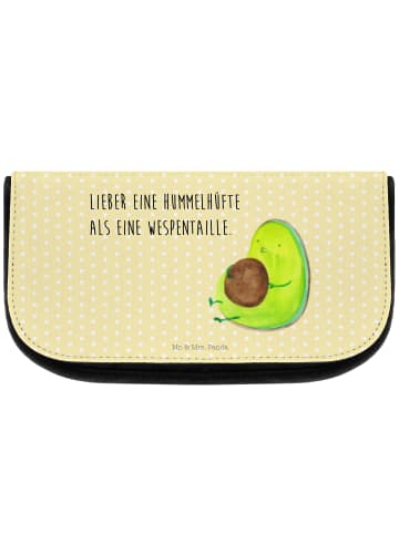 Mr. & Mrs. Panda kosmetiktäschchen Avocado Pfeifen mit Spruch in Gelb Pastell