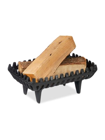 relaxdays Kaminrost in Schwarz - (B)37 x (H)15 x (T)26 cm