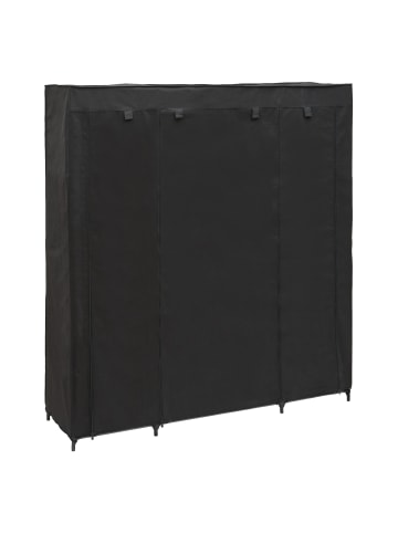 5five Simply Smart Doppelte Textilkleiderschrank DRESSY mit 2 Regalen in Schwarz, 45 x 165 x 155 cm