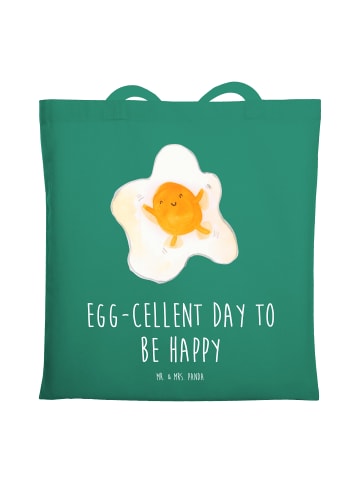 Mr. & Mrs. Panda Einkaufsbeutel Spiegelei Ei mit Spruch in Mint