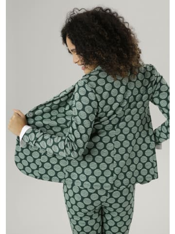 Aniston SELECTED Jerseyblazer in dunkelgrün-mint