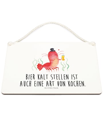 Mr. & Mrs. Panda Schild Hummer Weizen mit Spruch in Weiß