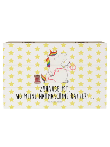 Mr. & Mrs. Panda Aufbewahrungsbox Einhorn Näherin mit Spruch in Weiß
