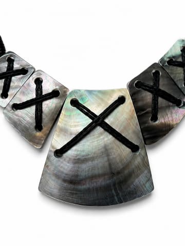 collezione alessandro Kurze Kette " Shell " in schwarz
