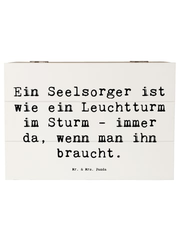Mr. & Mrs. Panda Geschenkbox Spruch Seelsorger Leuchtturm mit Sp... in Weiß